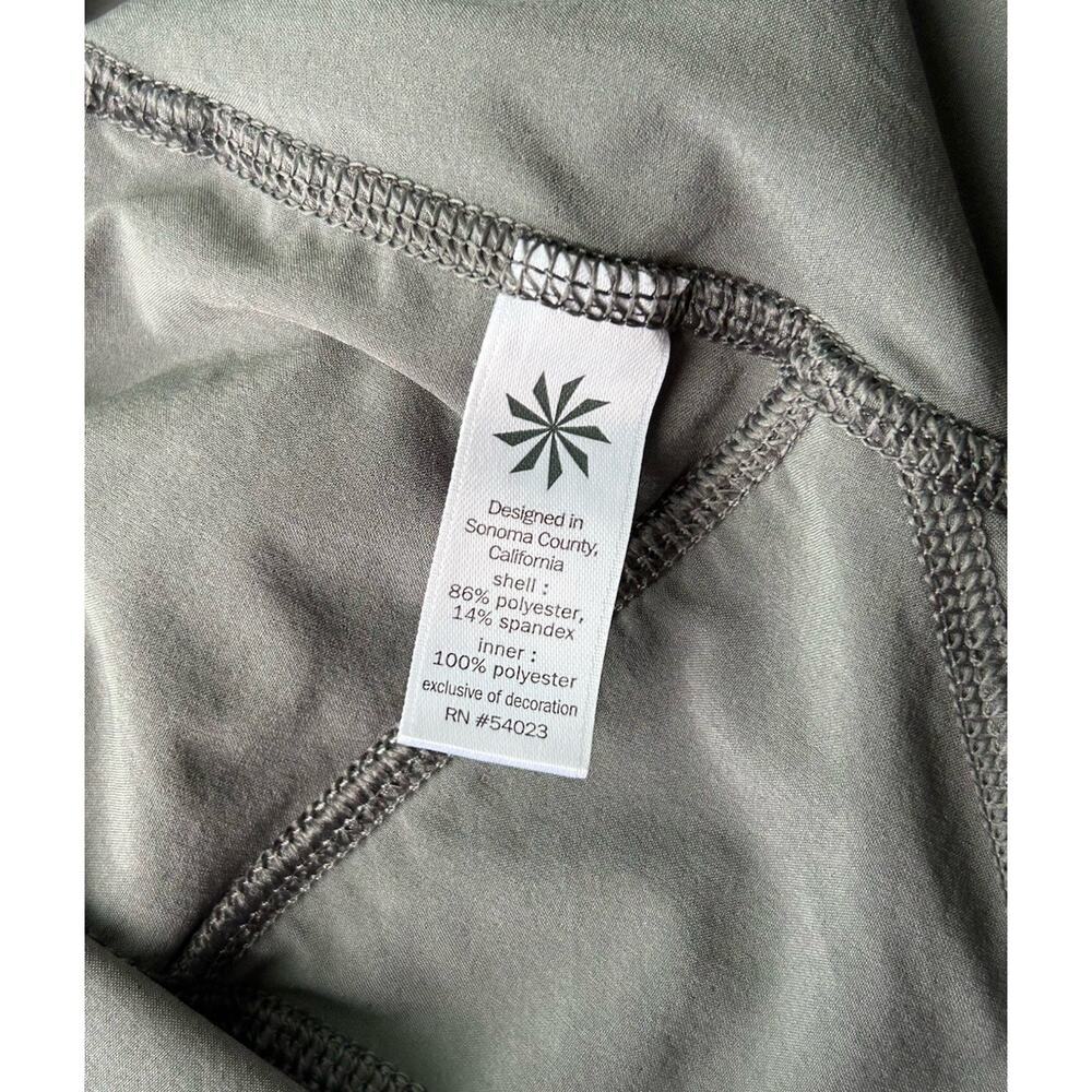 Athleta Women’s Ready Set Go Gray Running Shorts Size M Zippered Pocket - Picture 8 of 8